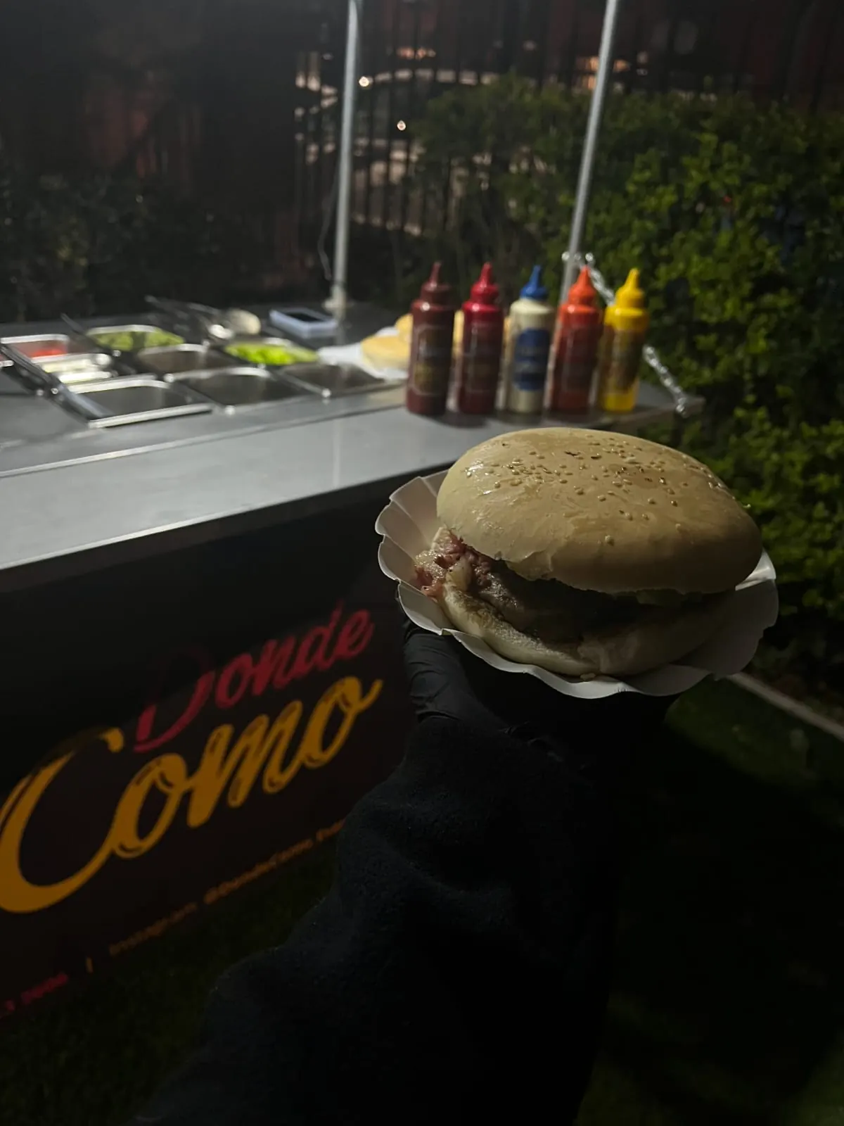 Carrito de comida Donde Como para cumpleaños en Santiago